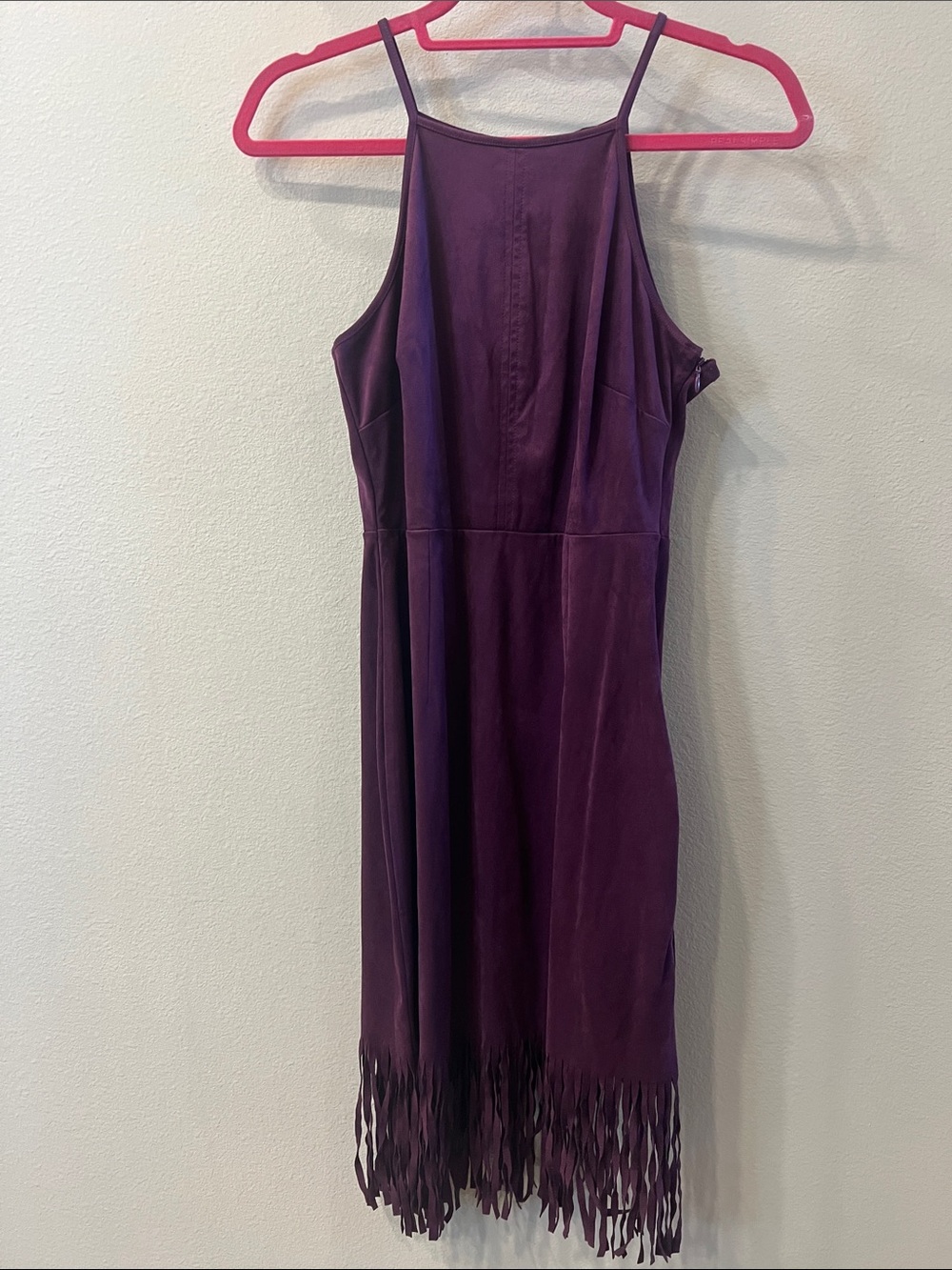 Purple fringed dress